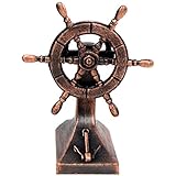 Bronze Metal Ships Helm Miniature Pencil Sharpener