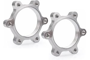 WIROJ 2 Pcs Bicycle Bike Freewheel Threaded Hubs Disk Disc Aluminium Alloy Brake Rotor 44mm 48mm Flange Adapter (48mm)