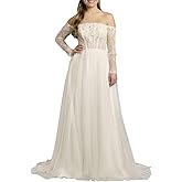 David's Bridal Off-The-Shoulder Tulle Corset A-Line Wedding Dress