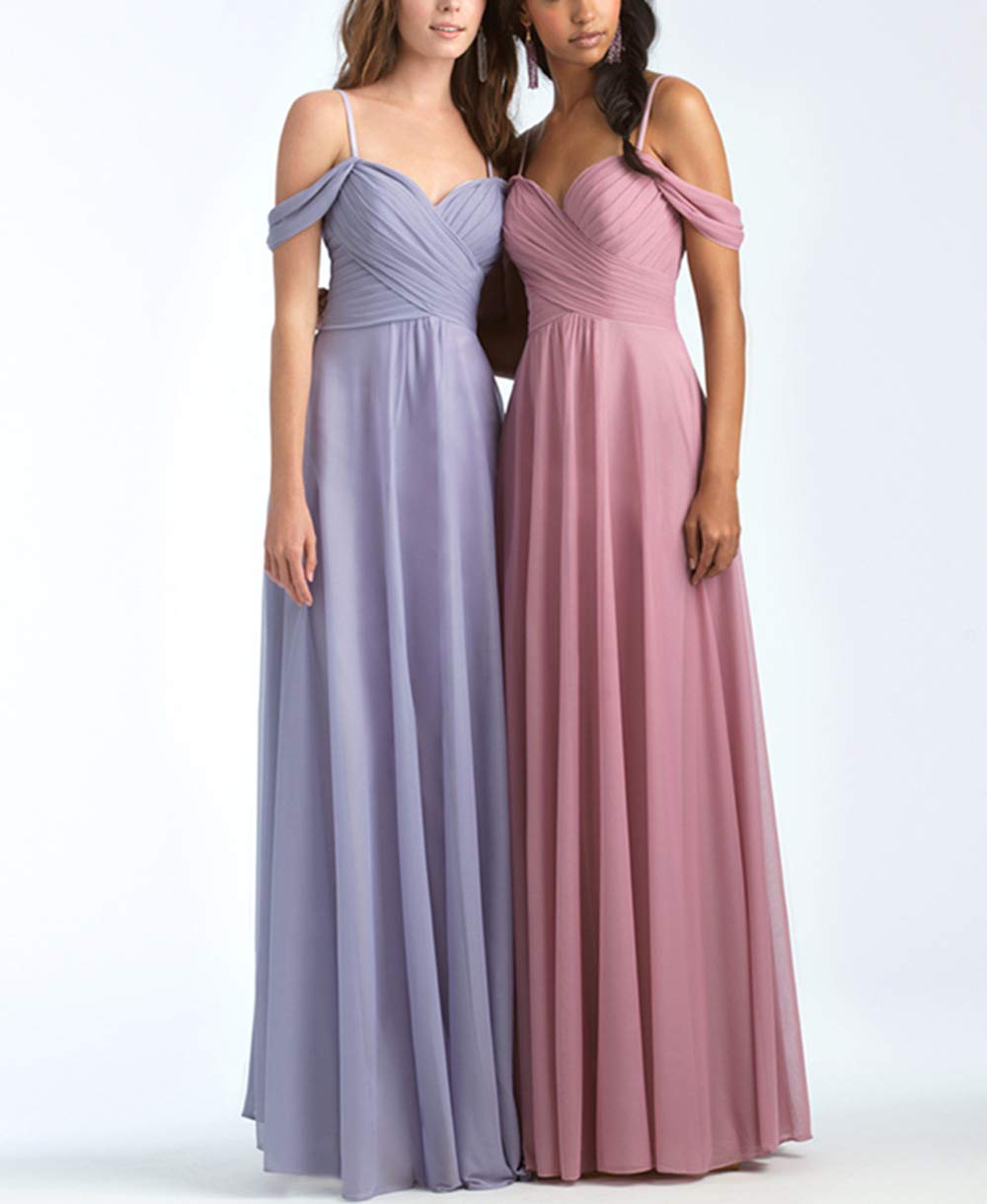 Cute Bridesmaid Dress Off The Shoulder Chiffon Formal Prom Evening Gown