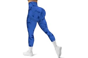 GILLYA Women's Scrunch Butt Lifting Leggings Seamless Tie Dye Workout Leggings Gym High Waisted Booty Lift Pants