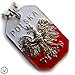 POLAND FLAG POLISH EAGLE POLSKA CREST PENDANT DOG TAG ARMY BALL CHAIN NECKLACE