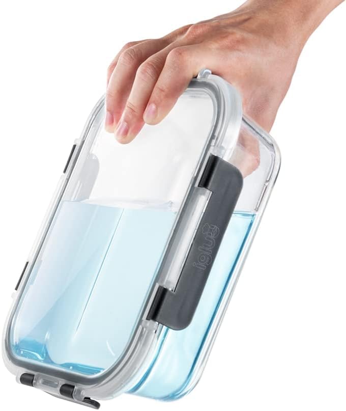 Igluu Meal Prep Glas-Frischhaltedosen mit BPA-freiem Deckel (10er-Pack) – mikrowellen-, ofen-, gefrier-, spülmaschinengeeignet, auslaufsicher – 370 & 1050 ml – robustes Borosilikatglas 3