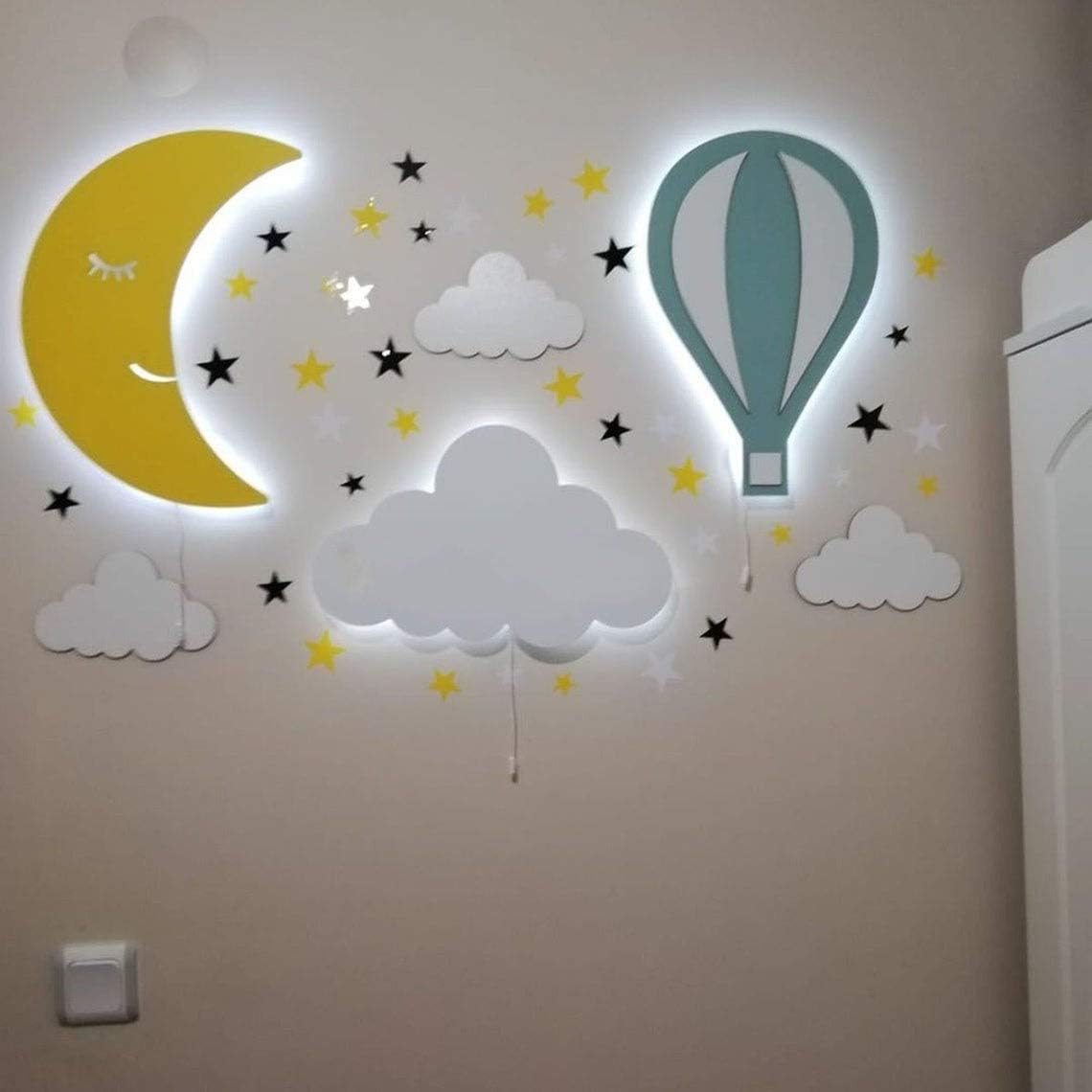 Kids Wall Light/Kids LED Night Lamp/Children Room Decor Set of 1