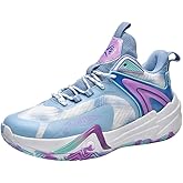 ZHNSHM Women Basketball Shoes Lace Up Fashion Sports Sneaker High-Top Casual Breathable Sports Volleyball Shoes Blue