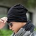 Senker Fashion Women Beanies Hat 2 Pack, Chemo Headwear Cancer Chemo Caps Slouchy Beanie for Women Men,B-Blue & Black