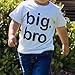 Big bro Shirt boy Big Brother Announcement Shirt for Baby Boys Toddler Promoted to (Charcoal Black, 2 Years)