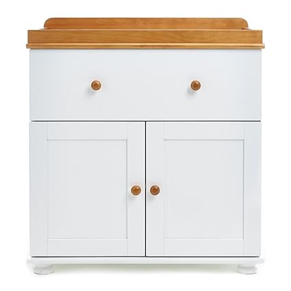 Obaby Closed Changing Unit With Pine Trim White Amazon Co Uk Baby