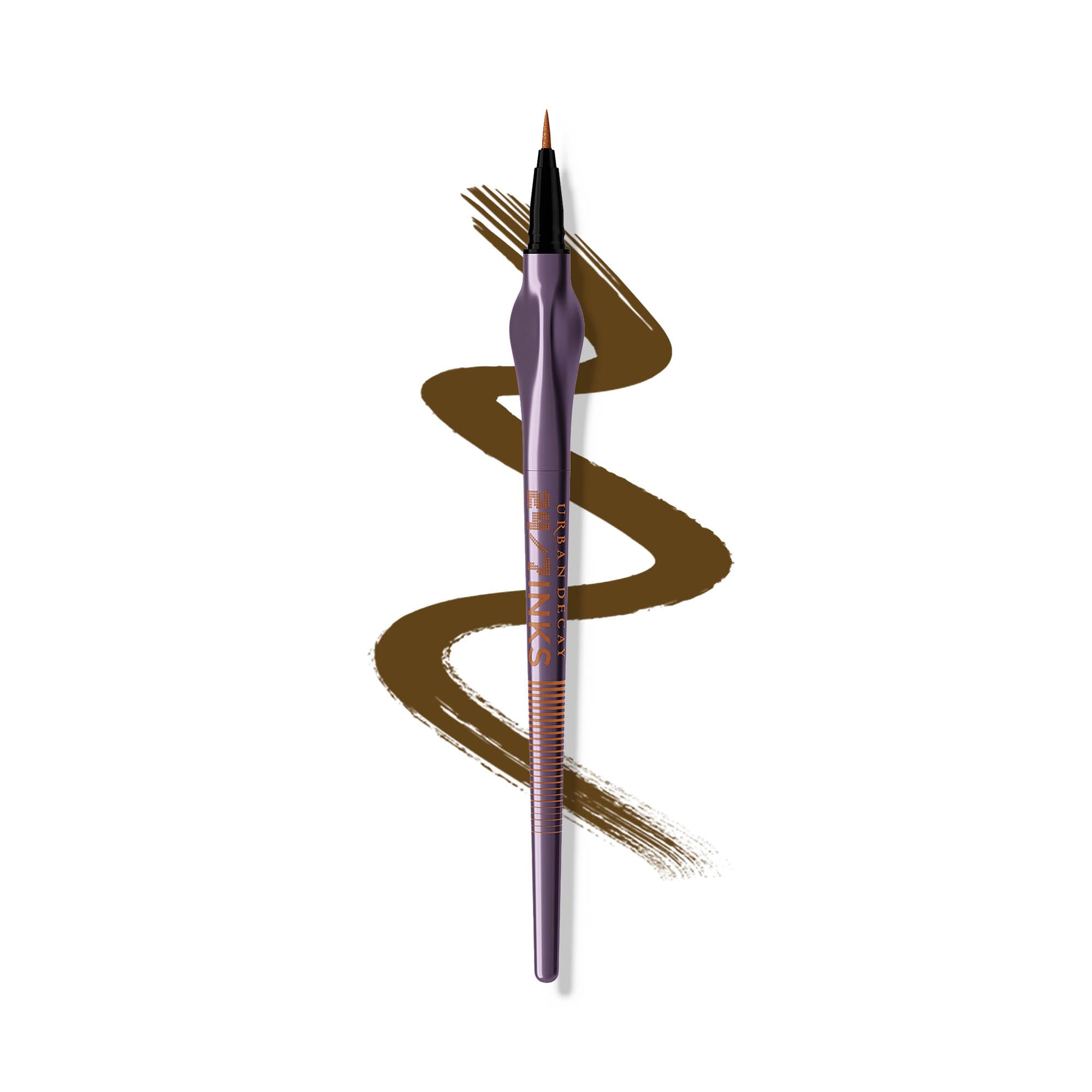 Urban Decay 24/7 Ink Eyeliner Pen, Water and Smudge Resistant, Long Lasting, Vegan, Brush Tip, Shade: Whiskey (Matte Dark Brown), 1g