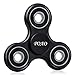 Fidget Spinner, POAO Portable Tri-Spinner Fidget Work Ultra Fast Bearings Finger Toy Stress Reducer, Nice Gift and Great for ADD, ADHD, Anxiety, and Autism Adult Children [Black]