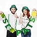 SATINIOR 3 Pieces St. Patrick's Day Hat Green Plaid Hat Green Irish Hat for Party Costume Accessory