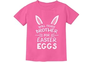 Tstars Trade Brother for Easter Eggs Funny Siblings Egg Hunting T-Shirt for Toddler & Youth Boys Girls