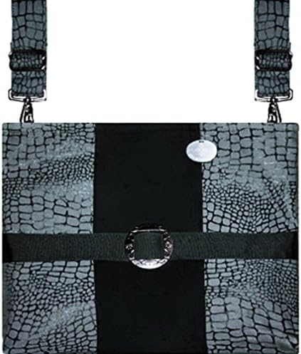 Large Silver-Black Reptile, 17" x 12" Zippered Mobility Bag for Multiple Devices