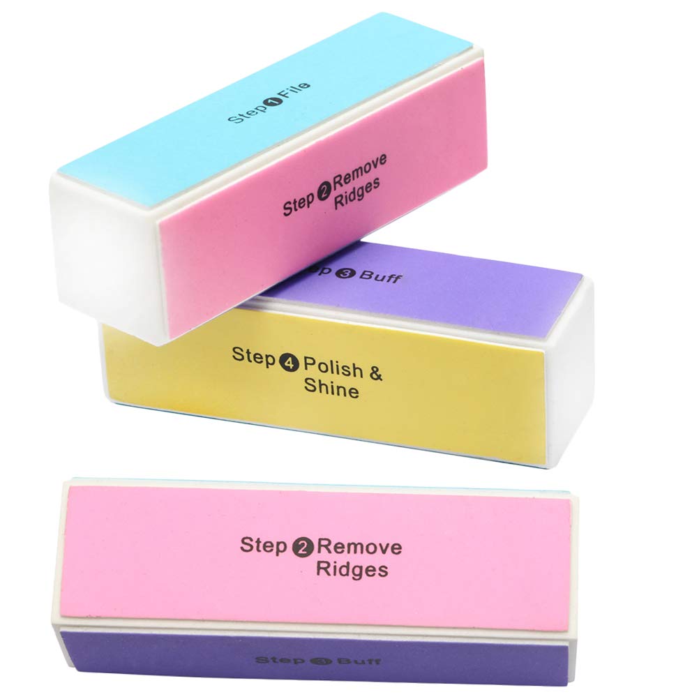 3pcs Nail Buffer Blocks Manicure Files Polishing Tools Nail Art Kit Shaping Smoothing Polishing Nails