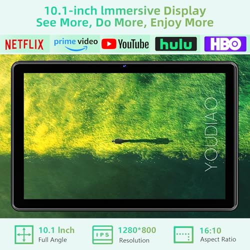 Tablet 10 inch Android 15 Tablets, 18GB RAM 128GB ROM 1TB Expand, Octa-Core Processor, 1280x800 IPS Widevine L1, WiFi 6, 8MP+5MP Dual Camera, BT5.4, 6000mAh, GPS，Gray
