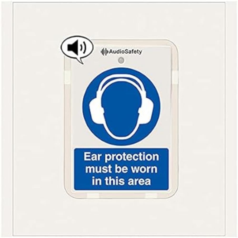 Ear Protection... - Talking Safety Sign - 225x336mm - 1mm Rigid Plastic