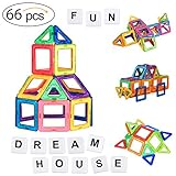 Kearui Toys for 3-12 Year Old Boys Girls, 66Pcs Magnetic Building Blocks Toys Educational Magnetic Tiles Set, Gift for 3-8 Year Old Girl and Boy