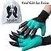 NNBB Garden Gloves with Fingertips Claws Quick– Great for Digging Weeding Seeding Poking -Safe for Rose Pruning Best Gardening Tool Best Gift for Gardeners (Double Claw)