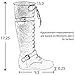 Generation Y Womens Boots Knee High Block Heels Lace Up Combat Buckle Strap Zipper Closure GY-WB-213