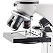 Solomark Compound Student Monocular Microscope with Smartphone Adapter, 40X - 800X All Metal Optical Glass Lenses with Microscope Prepared, Blank Slides and Black Storage Bag