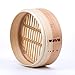 HUANGYIFU Chinese 7.09 Inch Handmade Food Wooden Steamer 2 Tiers Deep Wooden Basket - for Dumpling Dim Sum