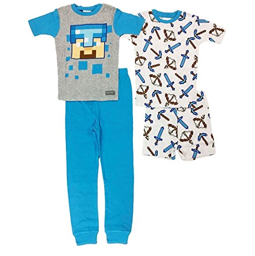 Minecraft Boys Cotton Pajamas (2 Cotton Sleepwear Sets) Shorts and Pants (8)