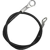 Floyutin 10 Pcs 1/8"(3mm) Wire 12" Vinyl Coated Stainless Steel Cable with Eyelets Short Wire Rope Lanyard Lock Security Chain Link for Outdoor Gates, Black(1/8"x12")