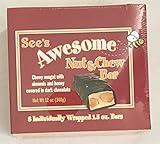 See's Candies Awesome Nut & Chew 8 Bars (Pack of 1)