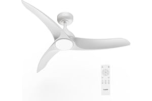 TAVZAKE Ceiling Fans with Lights, 42 inch Low Profile Ceiling Fan with Light and Remote Control, Flush Mount, 3CCT, Dimmable,