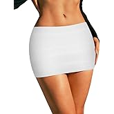 Sweet Hearts Black Mini Skirt for Women- Above Knee Elastic Waist Basic Mini Pencil Womens Skirts Bodycon Made in USA