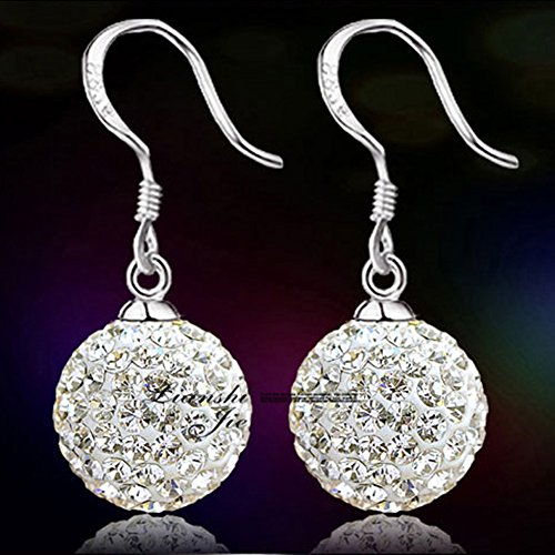 Crystal Drop Earrings, Cute Sterling Silver Earrings for Women(E-C47)