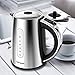 Homgeek 1.7 Litle Electric Kettle Precise Temperature Control Water Kettle Stainless Steel Cordless Tea Kettle with 6 Temp Setting, Auto Shut-off, Boil Dry Protection, Keep Warm Function, 1500W