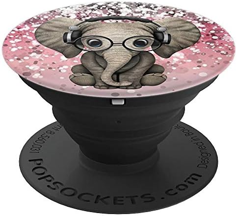 Cute Elephant Bling Pop Socket Phone Holder Stand