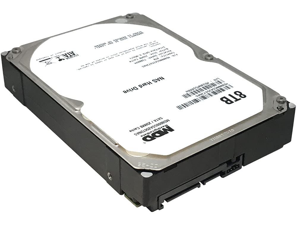 MaxDigitalData 8TB 7200 RPM 256MB キャッシュ SATA 6.0Gb/s 3.5インチ 内蔵ハードドライブ NASネットワークストレージ用 (MD8000GSA25672NAS)