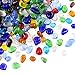 Swpeet 1 Pound Multicolor Lampwork Glass Small Tumbled Chips Stone Gemstone Chips Crushed Pieces Irregular Shaped Stones Crystal Chips Stone Perfect for Jewelry Making Home Decoration