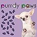 Purrdy Paws Soft Nail Caps for Dog Claws Violet Glitter Medium