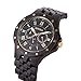 Bewell W116C Mens Wooden Watch with Date Day Luminous Hands Lightweight Wristwatch (Ebony)