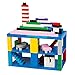 SCS Direct Brick Building Blocks Blue Stackable Baseplates - 5