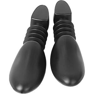 kowaku 1 Pair Practical Adjustable Length Shoe Tree Stretcher Boot Holder Organizer for Kids/Men, Black