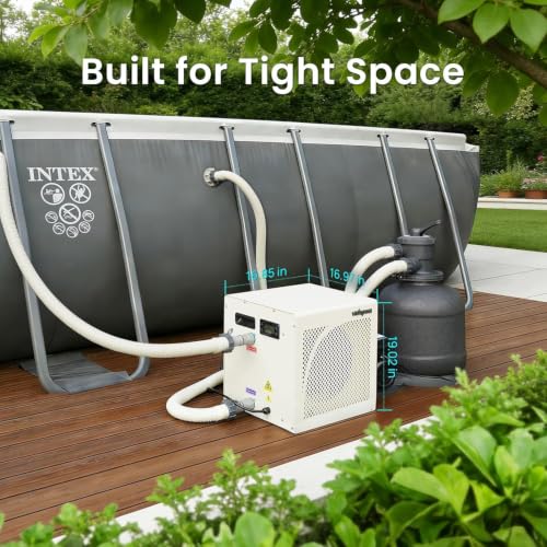 Vidapool 16,000 BTU Swimming Pool Heater 7.5 COP Electric Pool Heat Pump for Above Ground and Inground Pools Heating and Cooling Smart WiFi Control Pools Up to,5000 Gallons