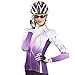 Santic Women's Cycling Jersey Loog Sleeve Road Bike Jersey Jacket Purple