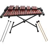 Voodans 32 Note Xylophone Professional Wooden Glockenspiel Xylophone with Mallet and Adjustable Stand