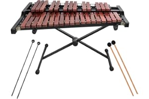 Voodans 32 Note Xylophone Professional Wooden Glockenspiel Xylophone with Mallet and Adjustable Stand