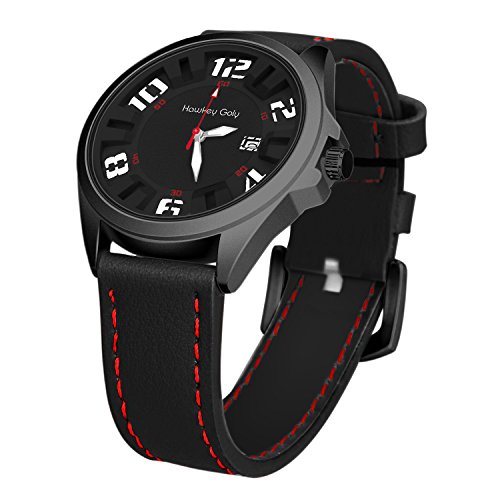 Hawkey Goly Wrist Watch for Men Casual Analog Quartz Watch with Date Display Waterproof