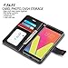 J&D Case Compatible for LG V20 Case,[Wallet Stand] [Slim Fit] Heavy Duty Protective Shock Resistant Flip Cover Wallet Case for LG V20 Wallet Case - Black