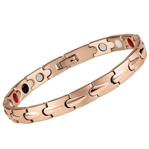 MASALING Stainless Steel Therapy Bracelet for Women Arthritis