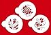 Designer Stencils Roses are Red Cookie Stencil Set, Beige/Semi-Transparent, Fits 3