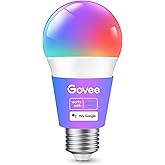 Govee Smart Light Bulbs, Color Changing Light Bulb, Works with Alexa and Google Assistant, 16 Million Colors RGBWW, WiFi & Bl