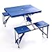 betterhomechoice Outdoor Portable Plastic Folding Picnic Table Camping W/ 4 Seats Bluethumb 4