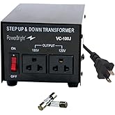 PowerBright Japanese Voltage Transformer, 100 Watts Max Output Step Up Step Down Japan Converter for 120 Volt and 100V Countr